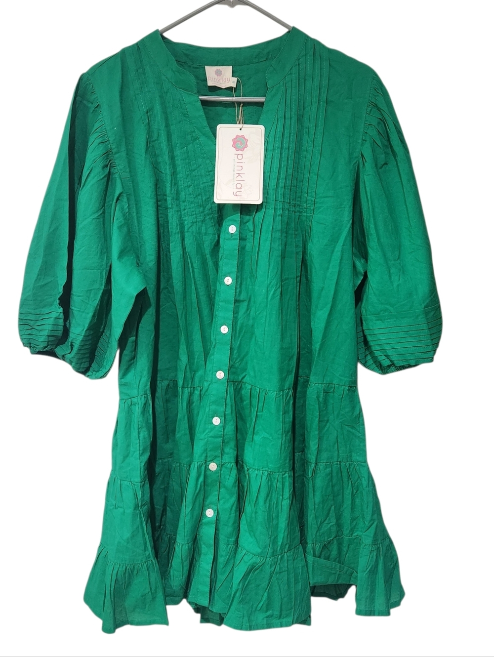Pinklay Green Dress Size M New With Tag - Picture 2 of 5